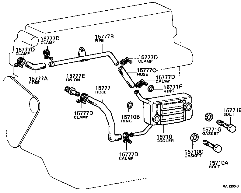 15725-78010 GASKET(FOR OIL COOLER) product image