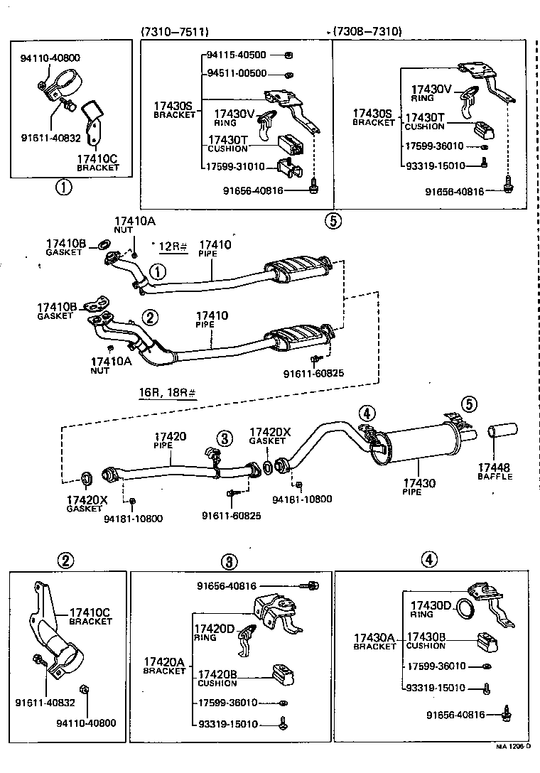 17430-36030 PIPE ASSY, EXHAUST, TAIL product image