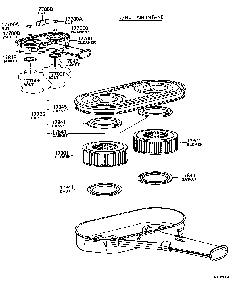 17700-25013 CLEANER ASSY, AIR product image