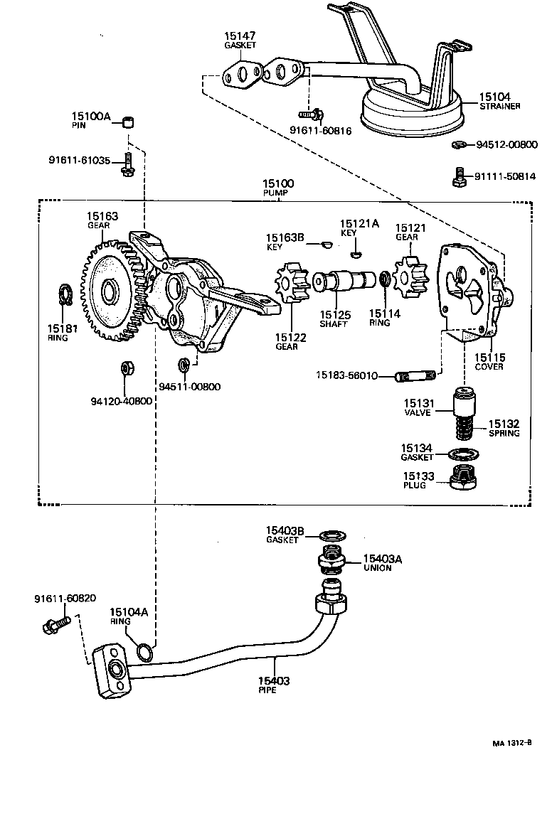 15104-56020 STRAINER SUB-ASSY, OIL product image