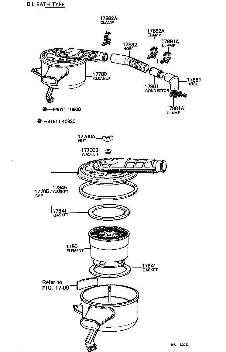 17705-47010 CAP SUB-ASSY, AIR CLEANER product image