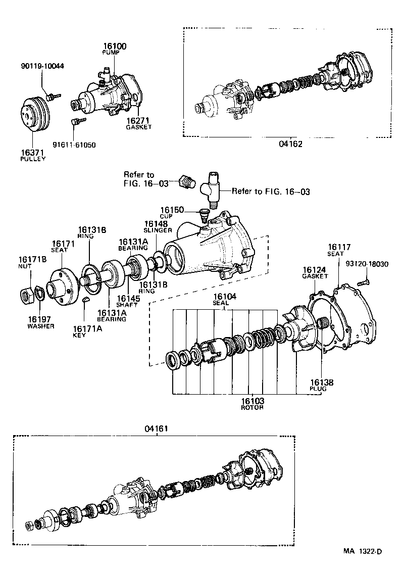 16100-76024 PUMP ASSY, ENGINE WATER product image