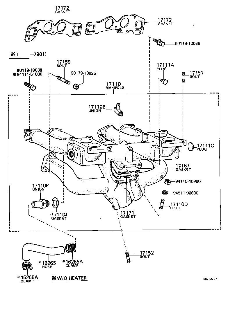17111-25901 MANIFOLD, INTAKE product image