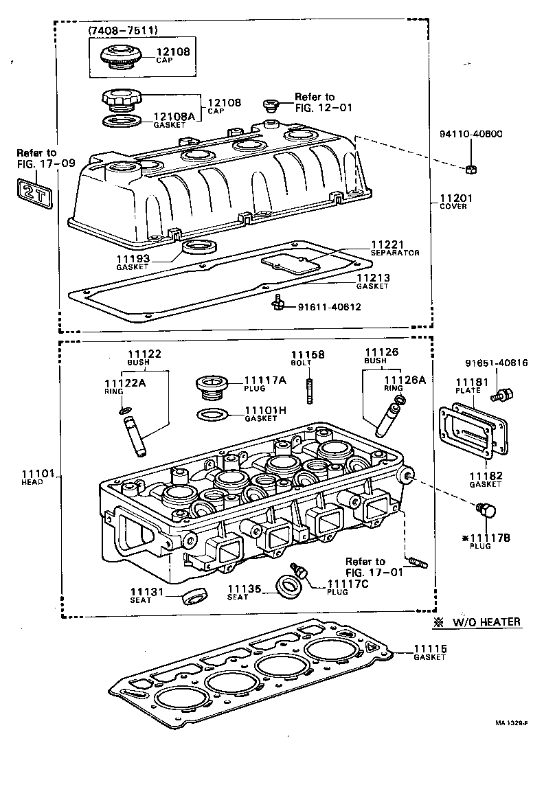 11101-29305 HEAD SUB-ASSY, CYLINDER product image