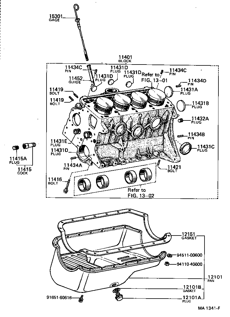 11401-19026 BLOCK SUB-ASSY, CYLINDER product image