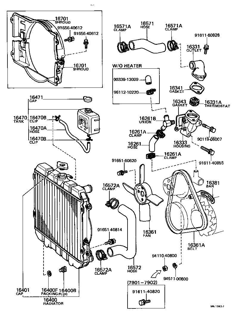 16333-24020 HOUSING, WATER OUTLET product image