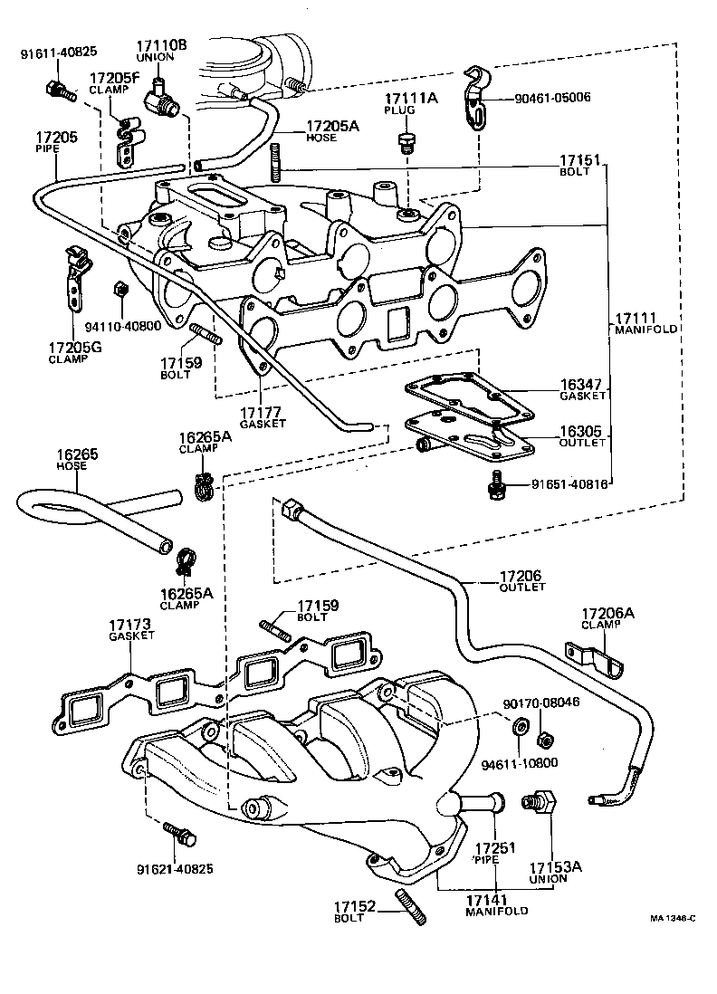 17111-25901 MANIFOLD, INTAKE product image