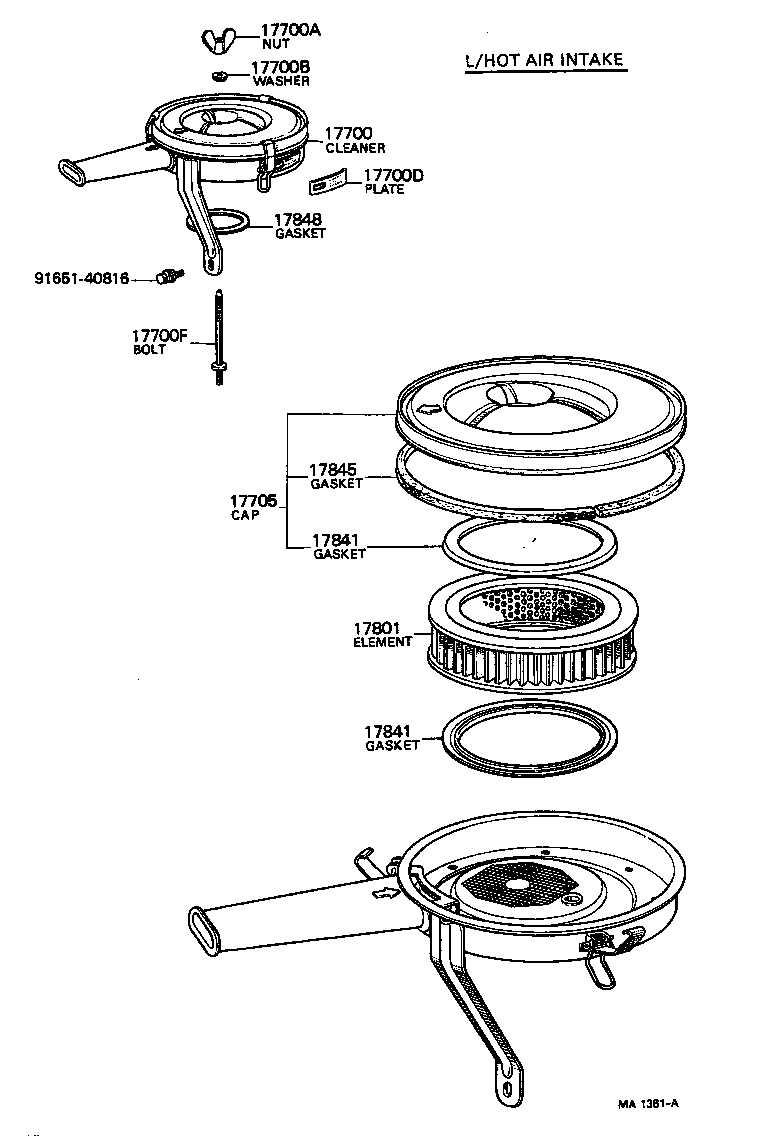 17700-25013 CLEANER ASSY, AIR product image