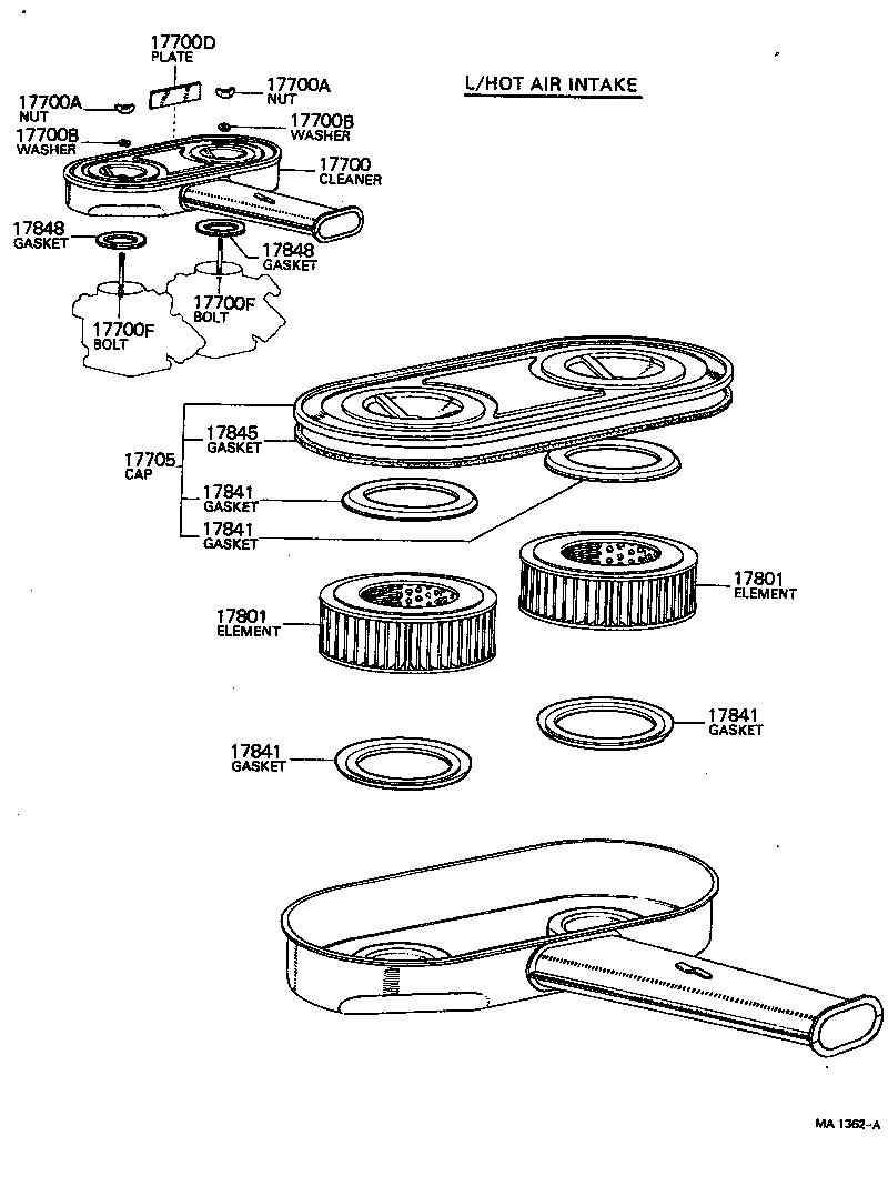 17700-25013 CLEANER ASSY, AIR product image