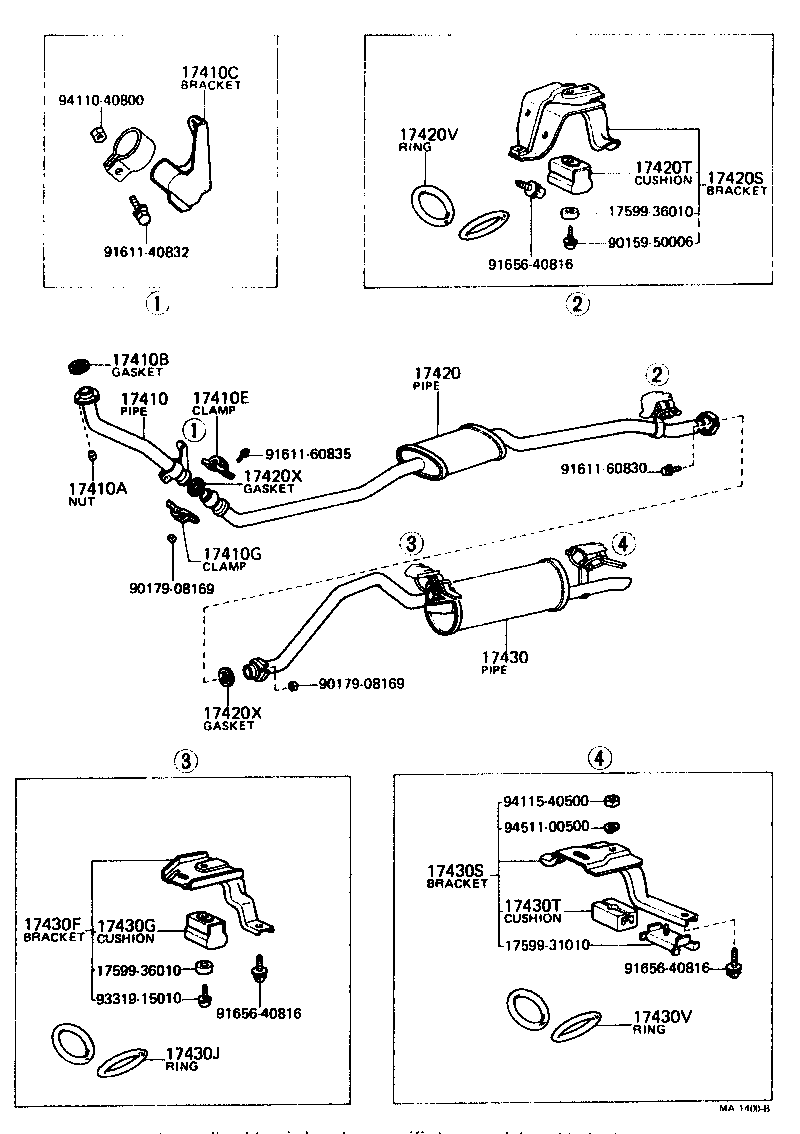 17430-38080 PIPE ASSY, EXHAUST, TAIL product image