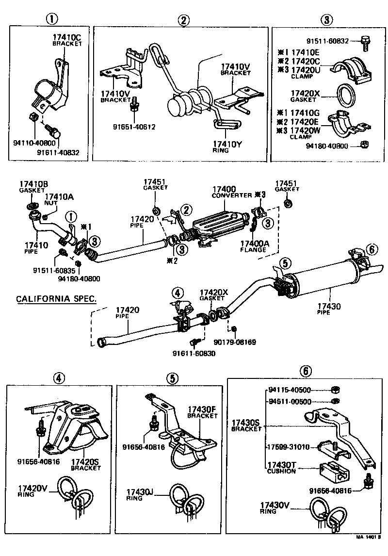 17430-38080 PIPE ASSY, EXHAUST, TAIL product image