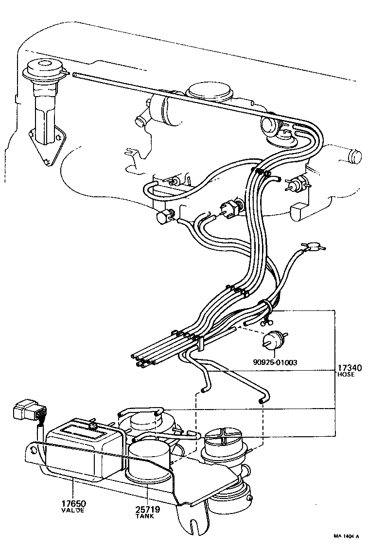 Toyota 17650-38011 VALVE ASSY, VACUUM SWITCHING