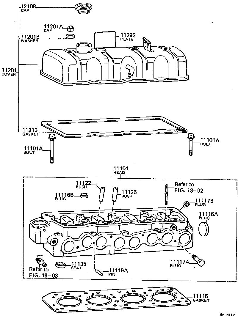 11201-39095 COVER SUB-ASSY, CYLINDER HEAD product image