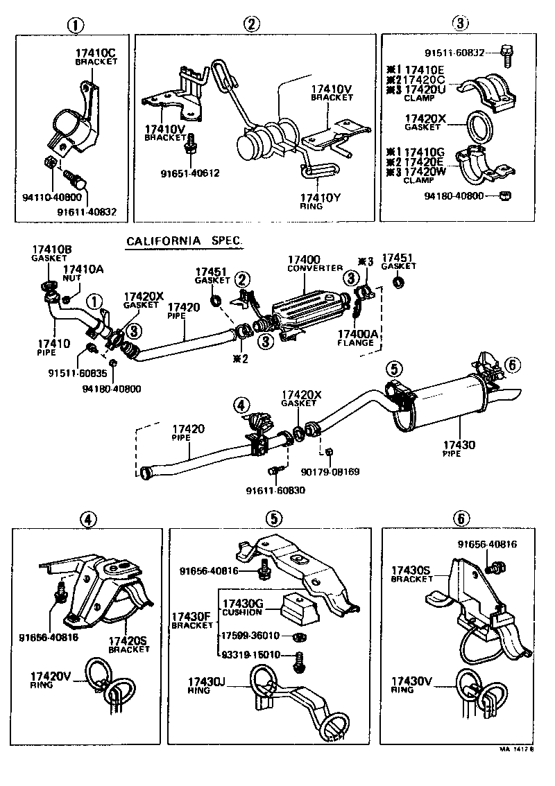 17430-38080 PIPE ASSY, EXHAUST, TAIL product image