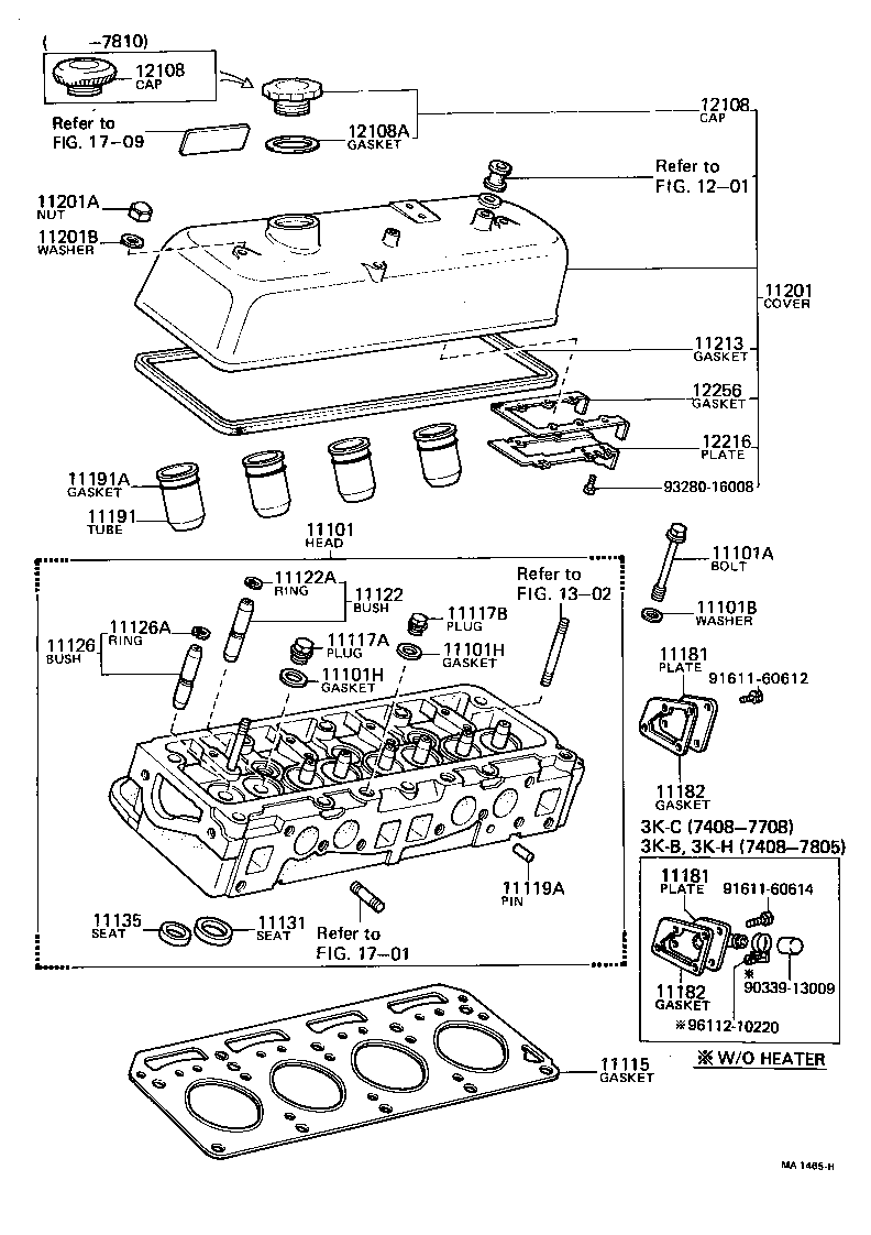 11101-29305 HEAD SUB-ASSY, CYLINDER product image