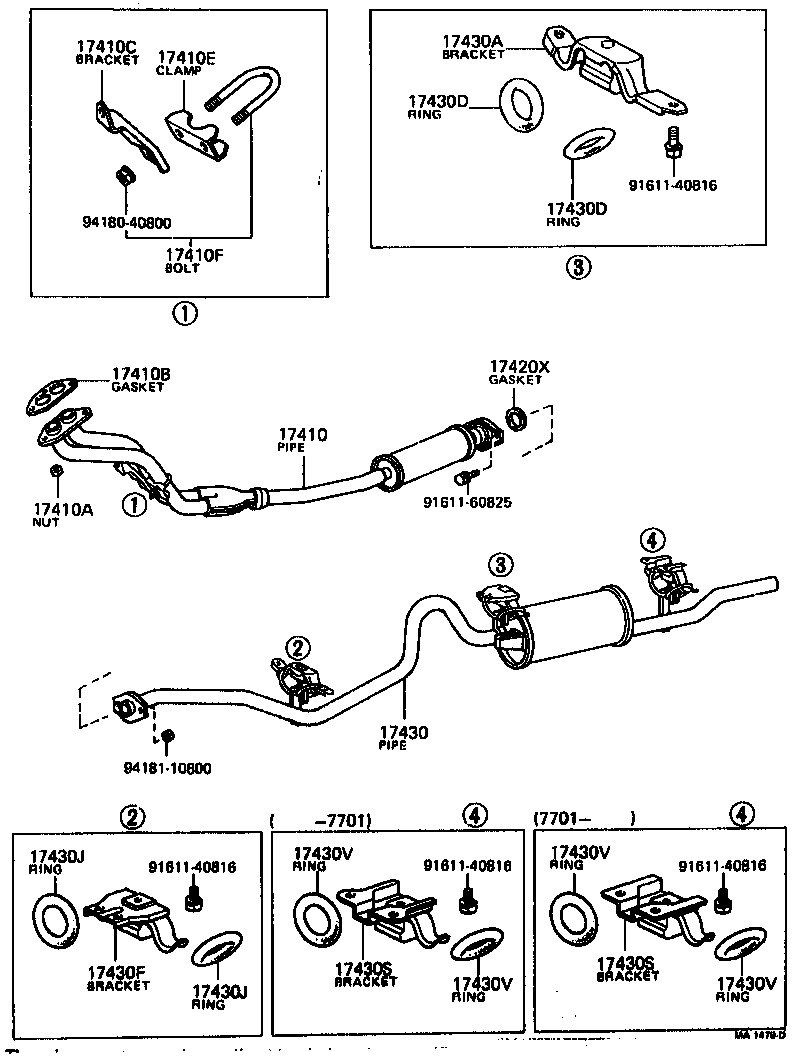 17430-26151 PIPE ASSY, EXHAUST, TAIL product image