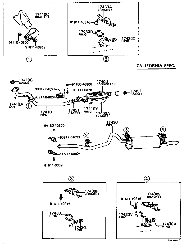 17430-26151 PIPE ASSY, EXHAUST, TAIL product image