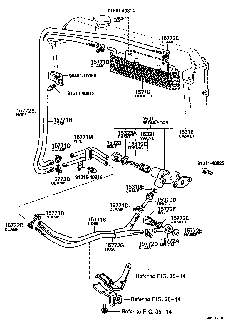 15710-41010 COOLER ASSY, OIL product image