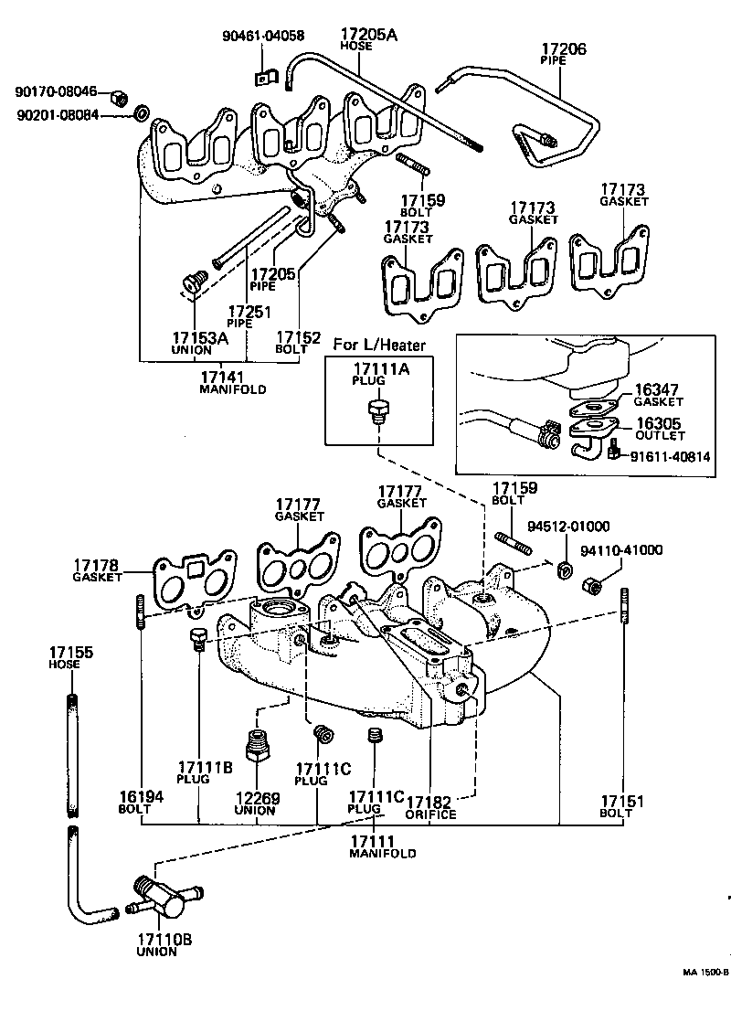 17111-45031 MANIFOLD, INTAKE product image