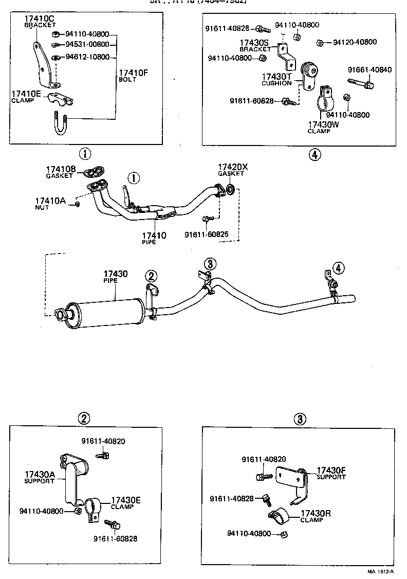 17573-48010 BRACKET, EXHAUST TAIL PIPE(FOR CENTER) product image