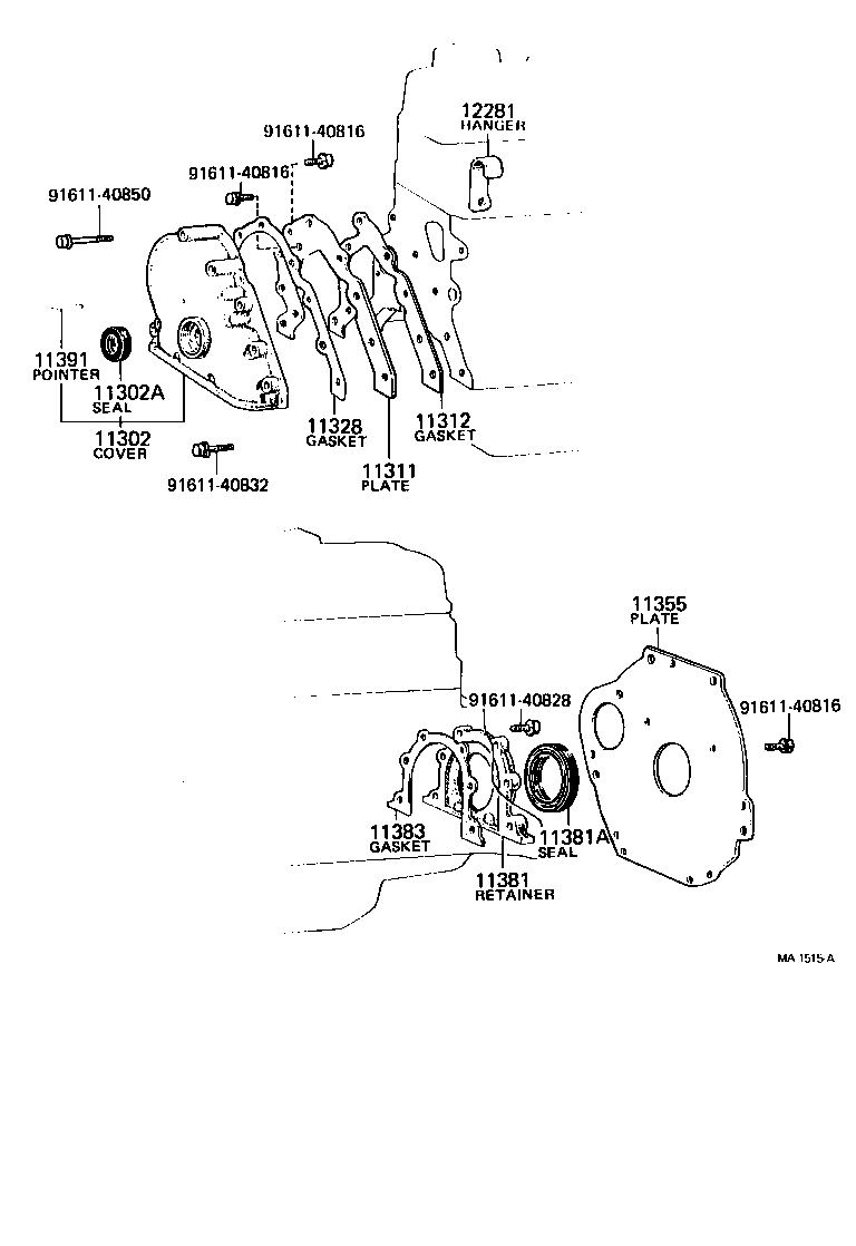 11302-44010 COVER SUB-ASSY, TIMING CHAIN OR BELT product image