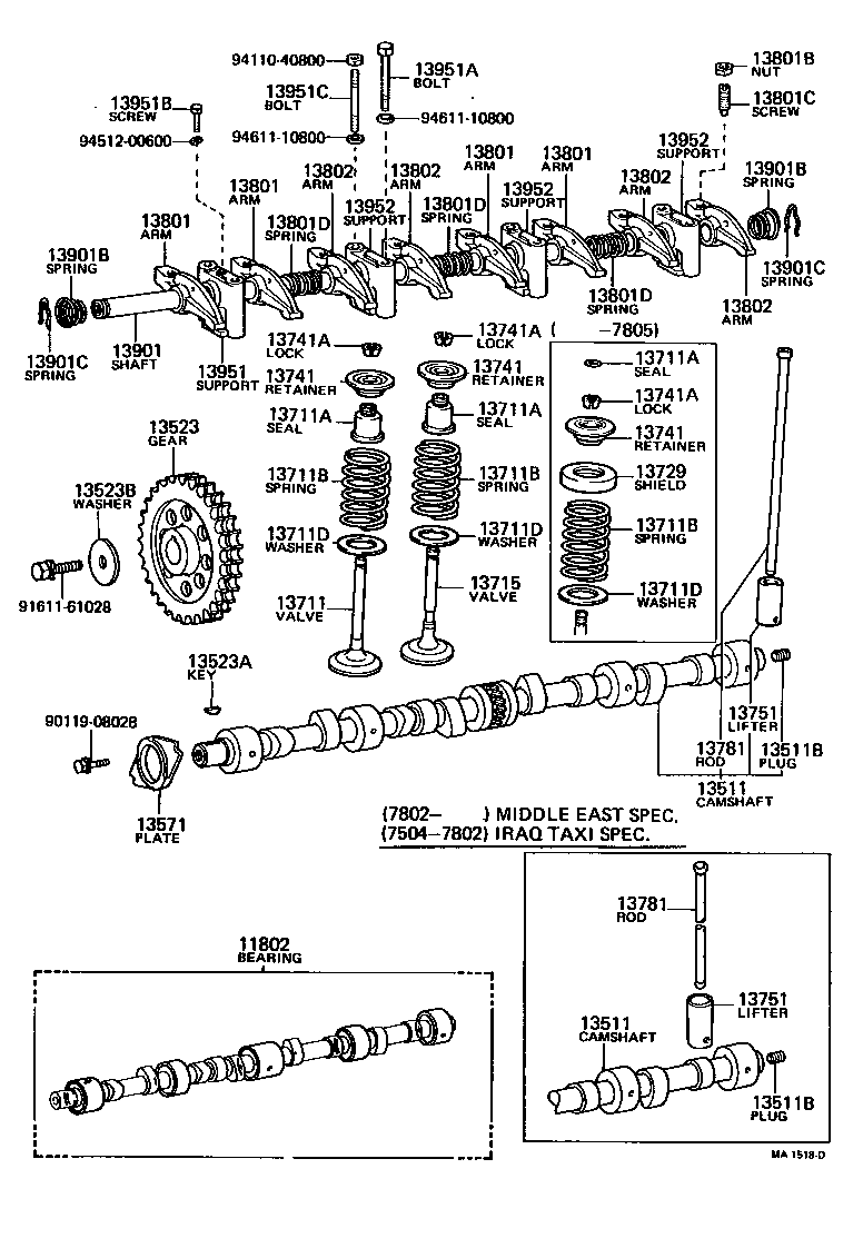 11803-40011 BEARING SET, CAMSHAFT product image