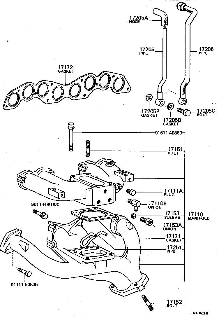 17111-45031 MANIFOLD, INTAKE product image
