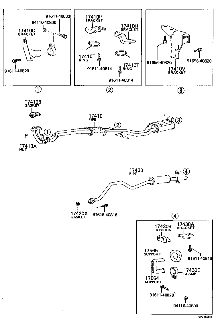 90118-10081 BOLT OR RING, EXHAUST PIPE FRONT (FOR CENTER) product image