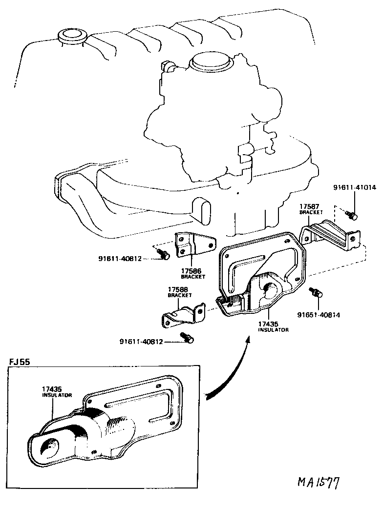 17430-61090 PIPE ASSY, EXHAUST, TAIL product image