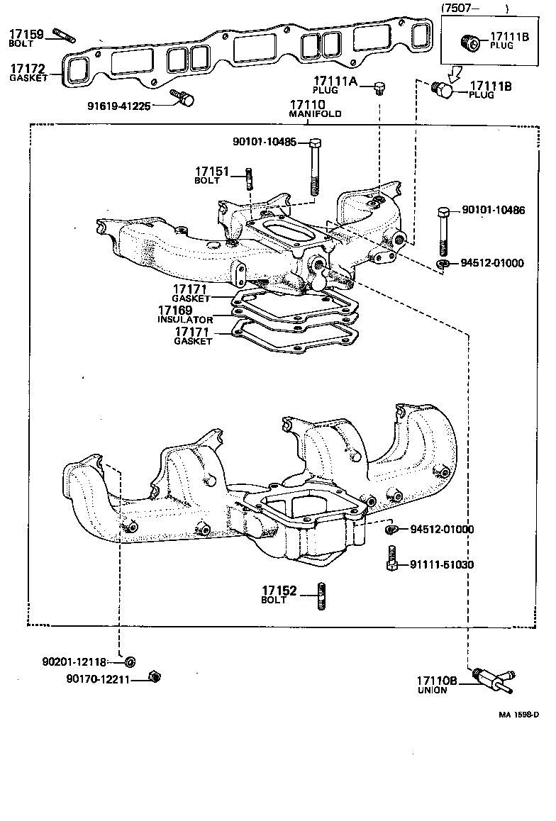 17111-76010 MANIFOLD, INTAKE product image