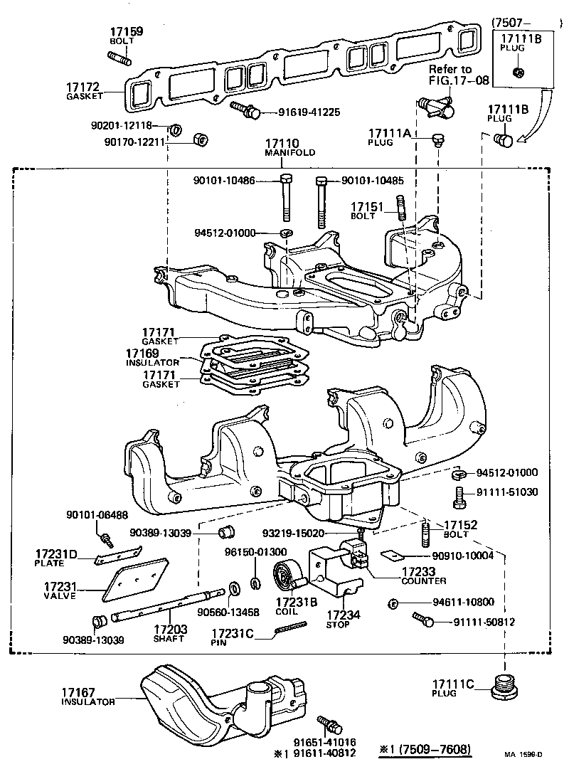 17100-60161 MANIFOLD ASSY product image