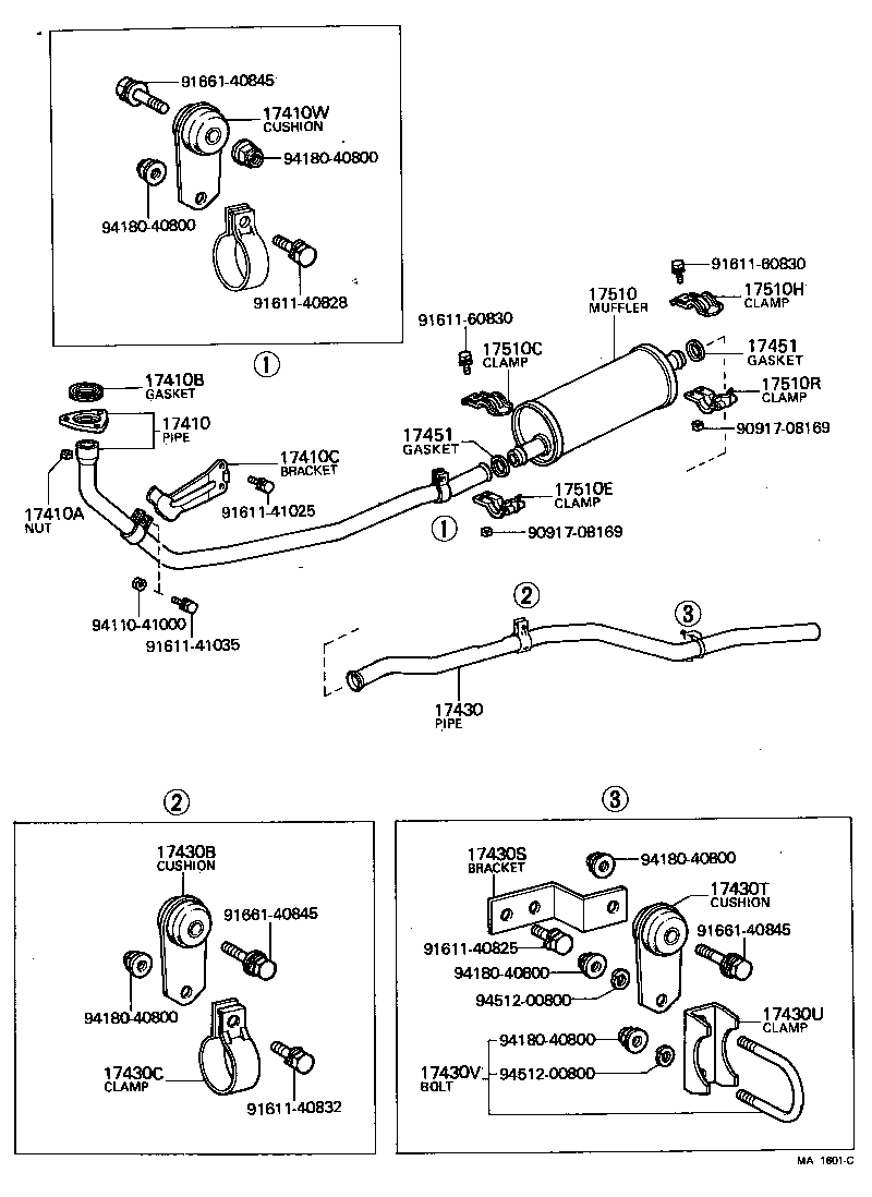 17430-61060 PIPE ASSY, EXHAUST, TAIL product image