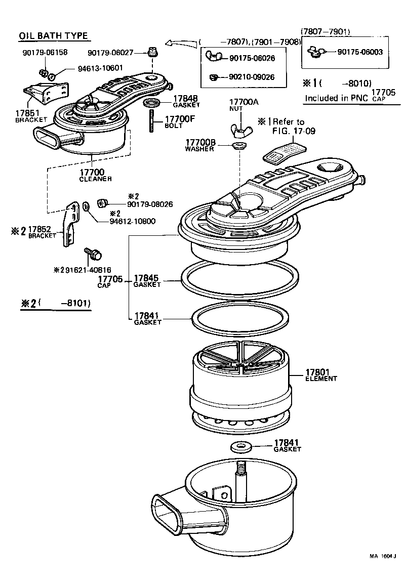 17705-60041 CAP SUB-ASSY, AIR CLEANER product image