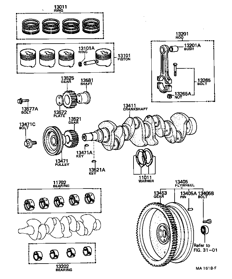 11705-78010 BEARING SET, CRANKSHAFT product image