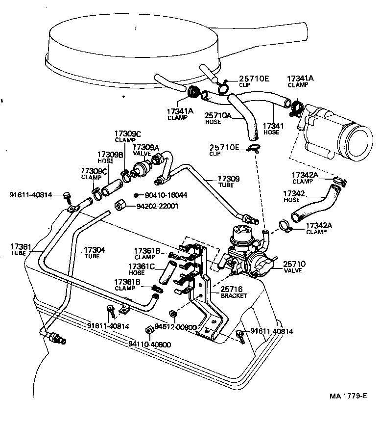 17313-52010 BRACKET, AIR BY-PASS VALVE product image