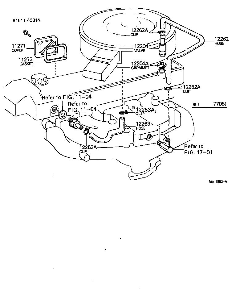 12201-31040 TUBE SUB-ASSY, VENTILATION product image
