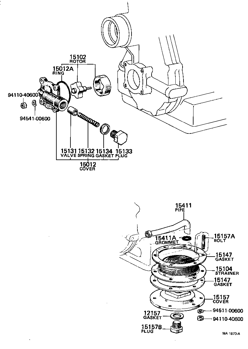15134-10011 GASKET, OIL PUMP RELIEF VALVE product image