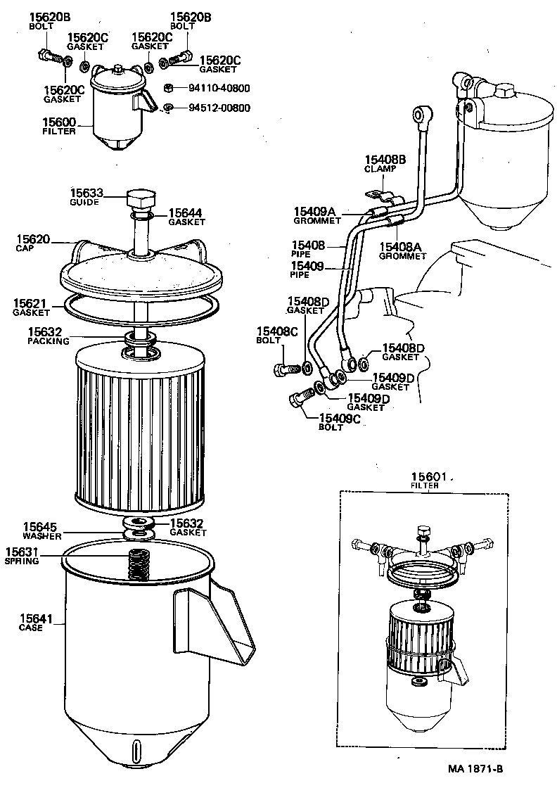 04152-11010 FILTER SUB-ASSY, OIL product image