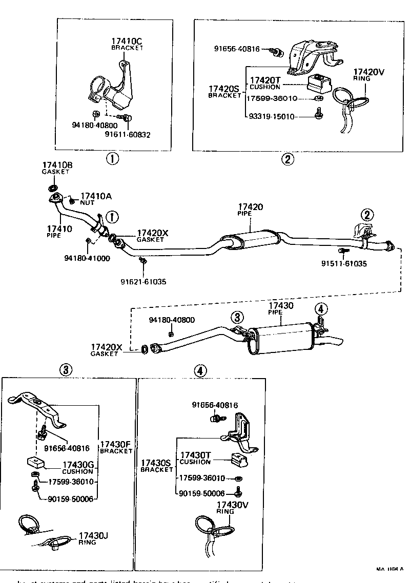 17430-38080 PIPE ASSY, EXHAUST, TAIL product image