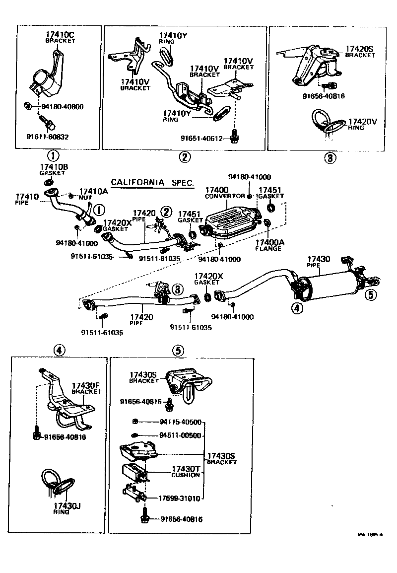 17430-38080 PIPE ASSY, EXHAUST, TAIL product image