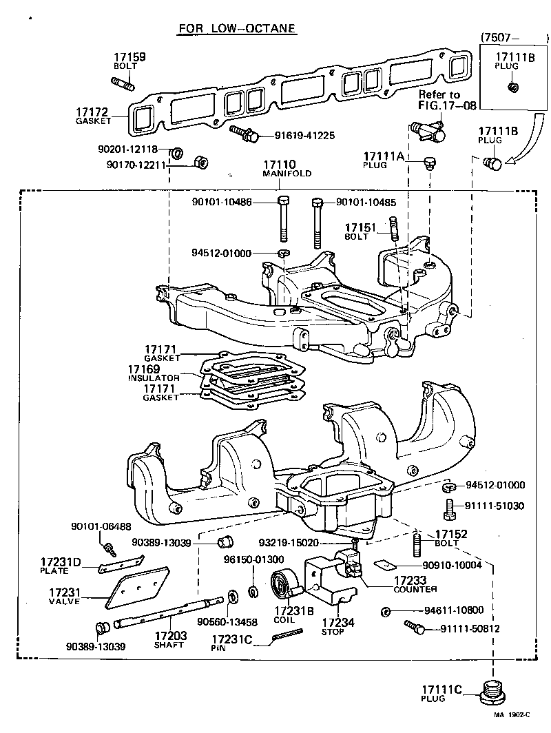 17100-60161 MANIFOLD ASSY product image