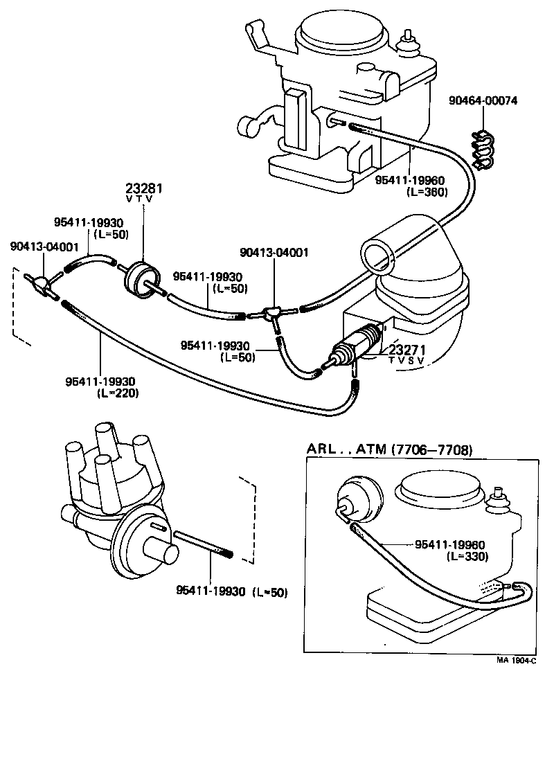 90925-02001 VALVE, THERMOSTATIC VACUUM SWITCHING, NO.1 product image