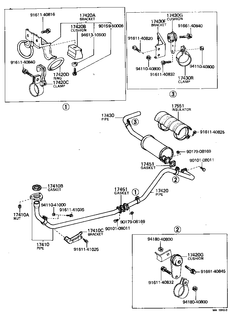 17430-61060 PIPE ASSY, EXHAUST, TAIL product image
