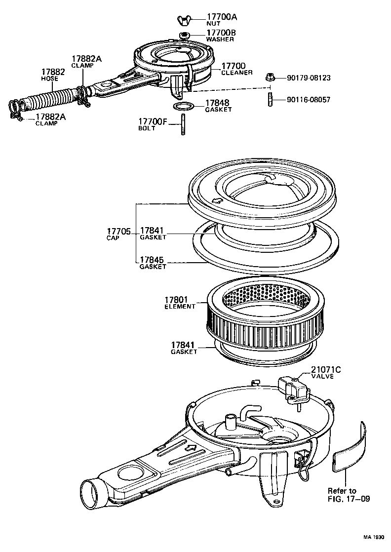 17700-45192 CLEANER ASSY, AIR product image