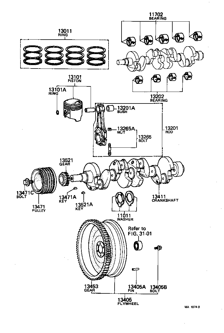 88451-14030 PULLEY, CRANKSHAFT, NO.2 product image