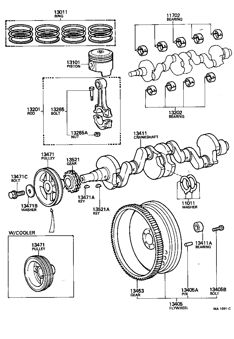 90105-10030 BOLT, FLYWHEEL SETTING product image