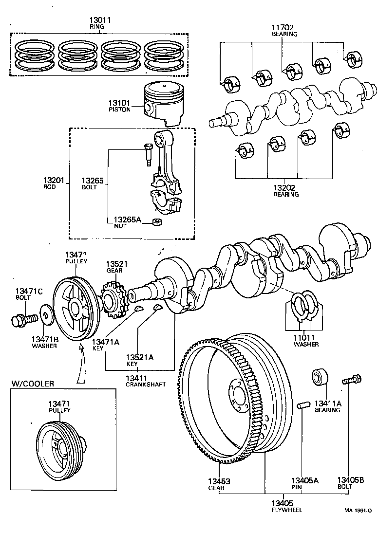 11705-33012 BEARING SET, CRANKSHAFT product image