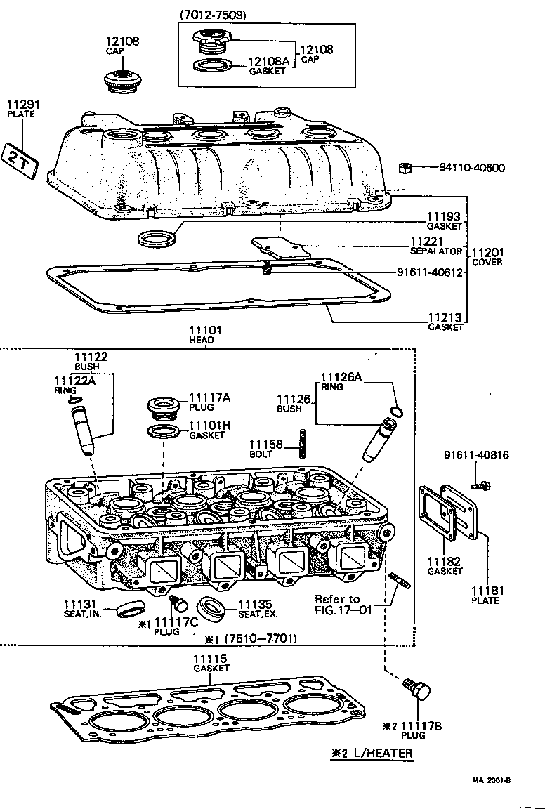 90116-06115 BOLT, STUD(FOR HEAD TO CYLINDER HEAD COVER) product image