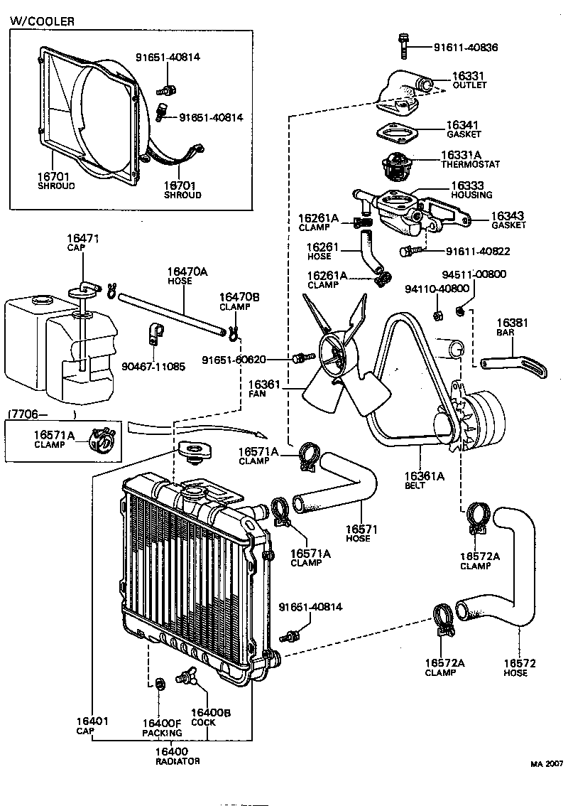 16361-31020 FAN product image