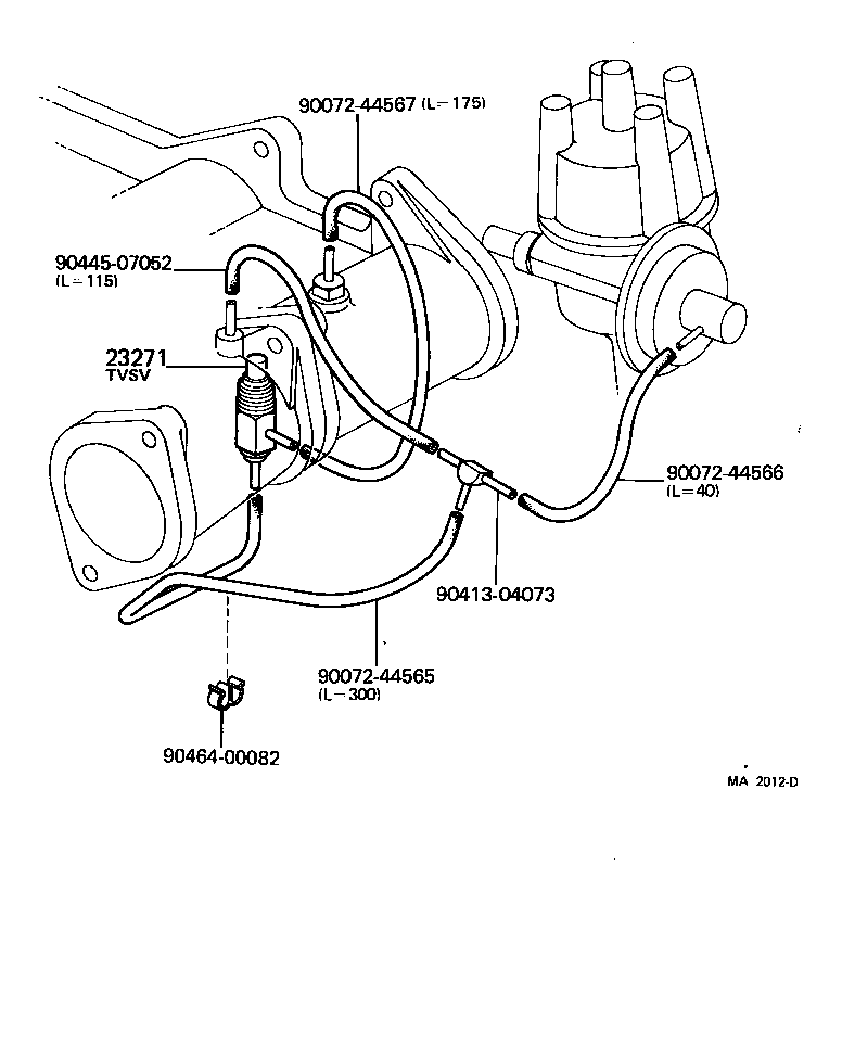 90925-02001 VALVE, THERMOSTATIC VACUUM SWITCHING, NO.1 product image